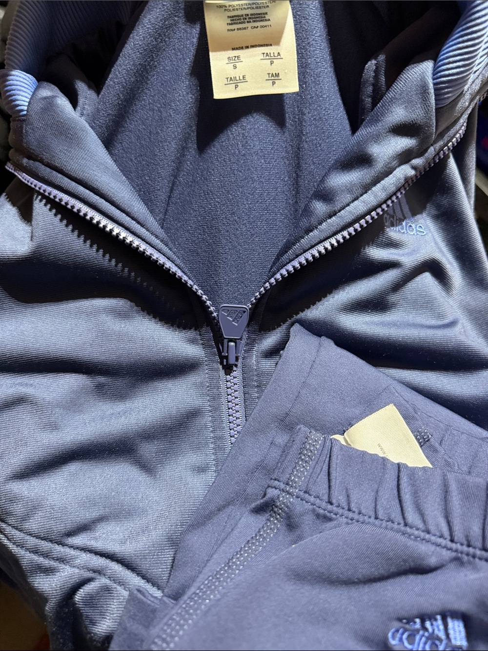 adidas athletic sweatsuit with side stripes